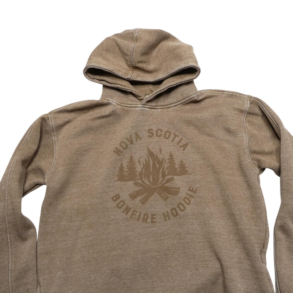 River Wear True North Nova Scotia Bonfire Hoodie Mens Medium Brown Fleece